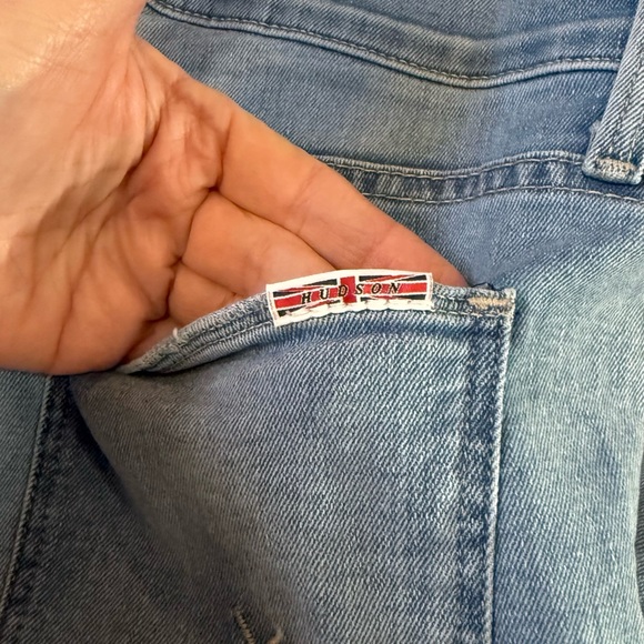 Hudson jeans Natalie 30 distressed look worn knees raw hem stretch - Picture 9 of 11